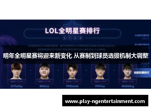 明年全明星赛将迎来新变化 从赛制到球员选拔机制大调整